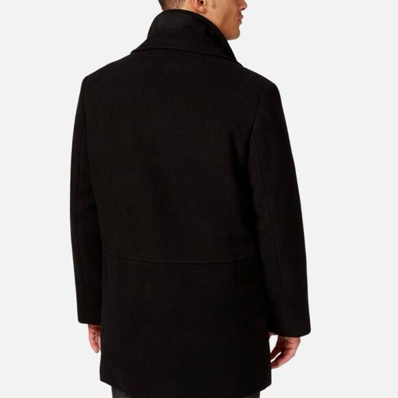 Calvin Klein Men's Classic Fit Black Wool Blend Over coat out of stock SzL NEW! - Picture 10 of 14